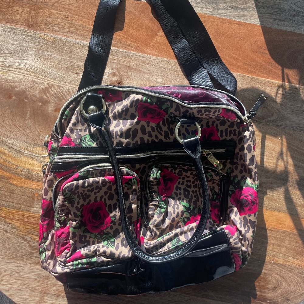 Juicy Couture Cheetah Red Rose Tote
